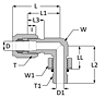 SAE Flareless Straight Thread Elbow