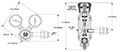 CYL-2 Two-Stage Brass Cylinder Gas Pressure Reducing Regulators - 2