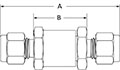 High pressure check tube fitting end connections.