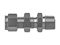 Tube fitting to bulkhead maile connector