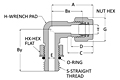 Male SAE Straight Thread Elbow - Duolok