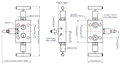 Direct Mount 3-Valves Manifold Model-HM8312-2