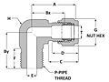 Tube fitting BSPT male elbow