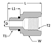 SAE Straight Thread Female Adapter