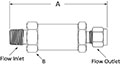 Inline Filter  3100 Series  Male to Fractional Tube Fitting Line