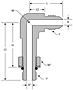 JIC SAE long male elbow