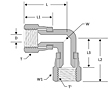 JIC swivel nut elbow