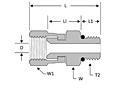 JIC swivel nut SAE male connector