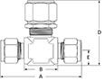 Lift check valve female NPT end connections line drawing.