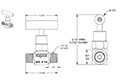 150 Series 1/8 in. Connection Size Mini Needle Valve with Soft Tip (151-MMB)