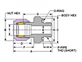 O-ringMaleConnectorCOMdimdraw