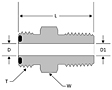 ORFS SAE male connector  - NavSea