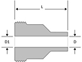 ORFS male pipe weld threaded piece - HP