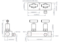 Remote Mount 2-Valves Manifold (Flat Face) Model-HM8262-2