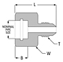 JIC silbraze tube socket weld adapter